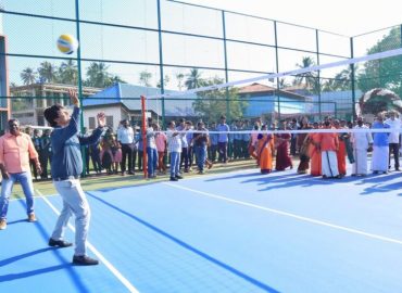 A volleyball court at Puttur GVHS is a hope for sports dreams